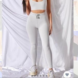 Oh polly grey double lined sweatpants style leggings